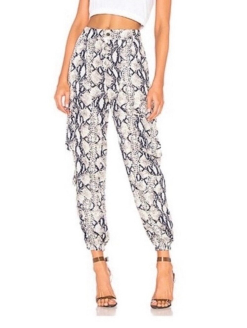 Lioness Snakeskin Patterned Joggers Size XS